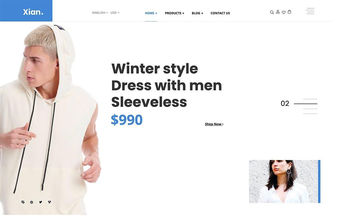 时尚品牌服饰主题WordPress建站模板