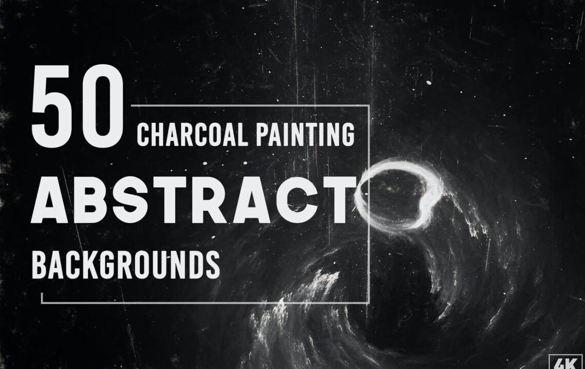 50个抽象木炭绘画宇宙空间高清背景图素材