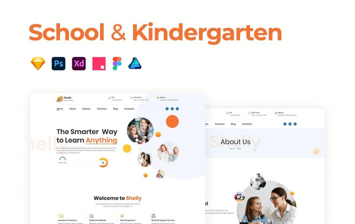 学校和幼儿园教育网站设计模板