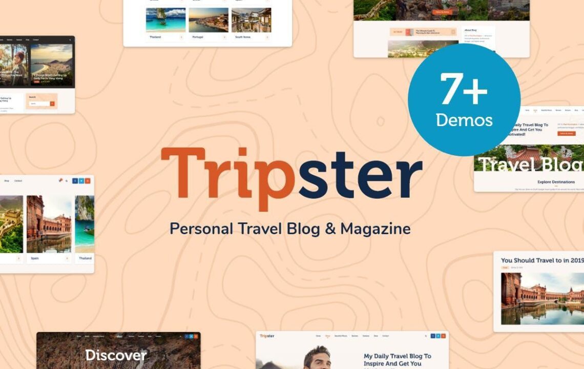 干净现代化个人时尚旅行WordPress博客主题模板 Tripster