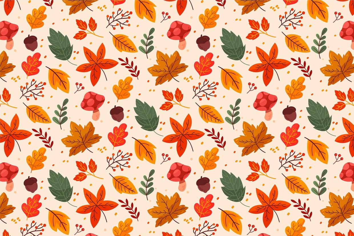 秋季元素叶子图案背景