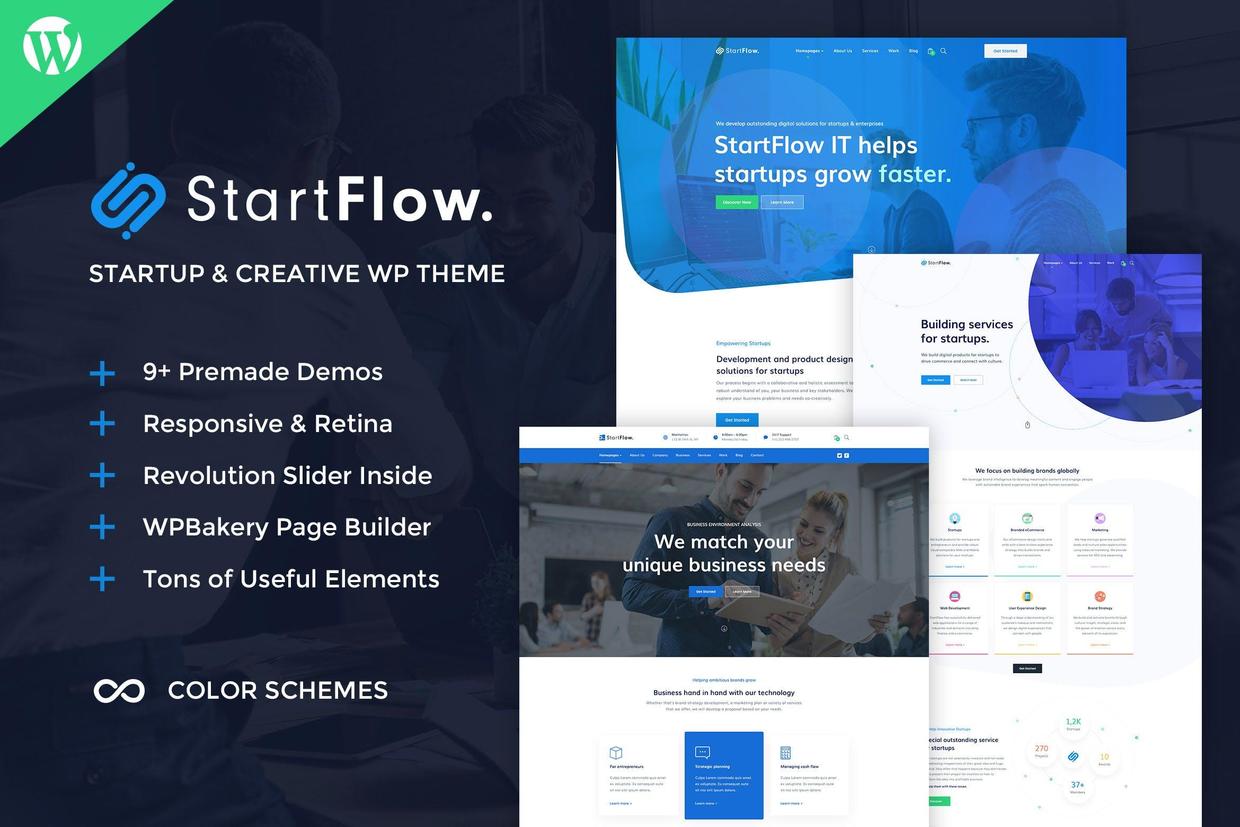 Start Flow – Startup and Creative WordPress Theme Start Flow