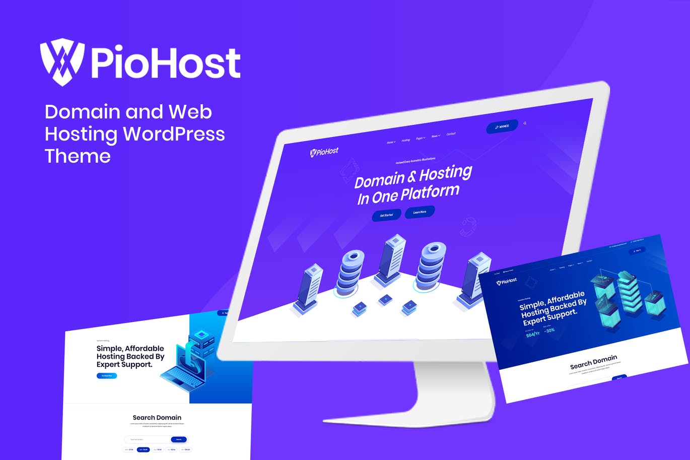 域名虚拟主机/WordPress建站模板 Piohost