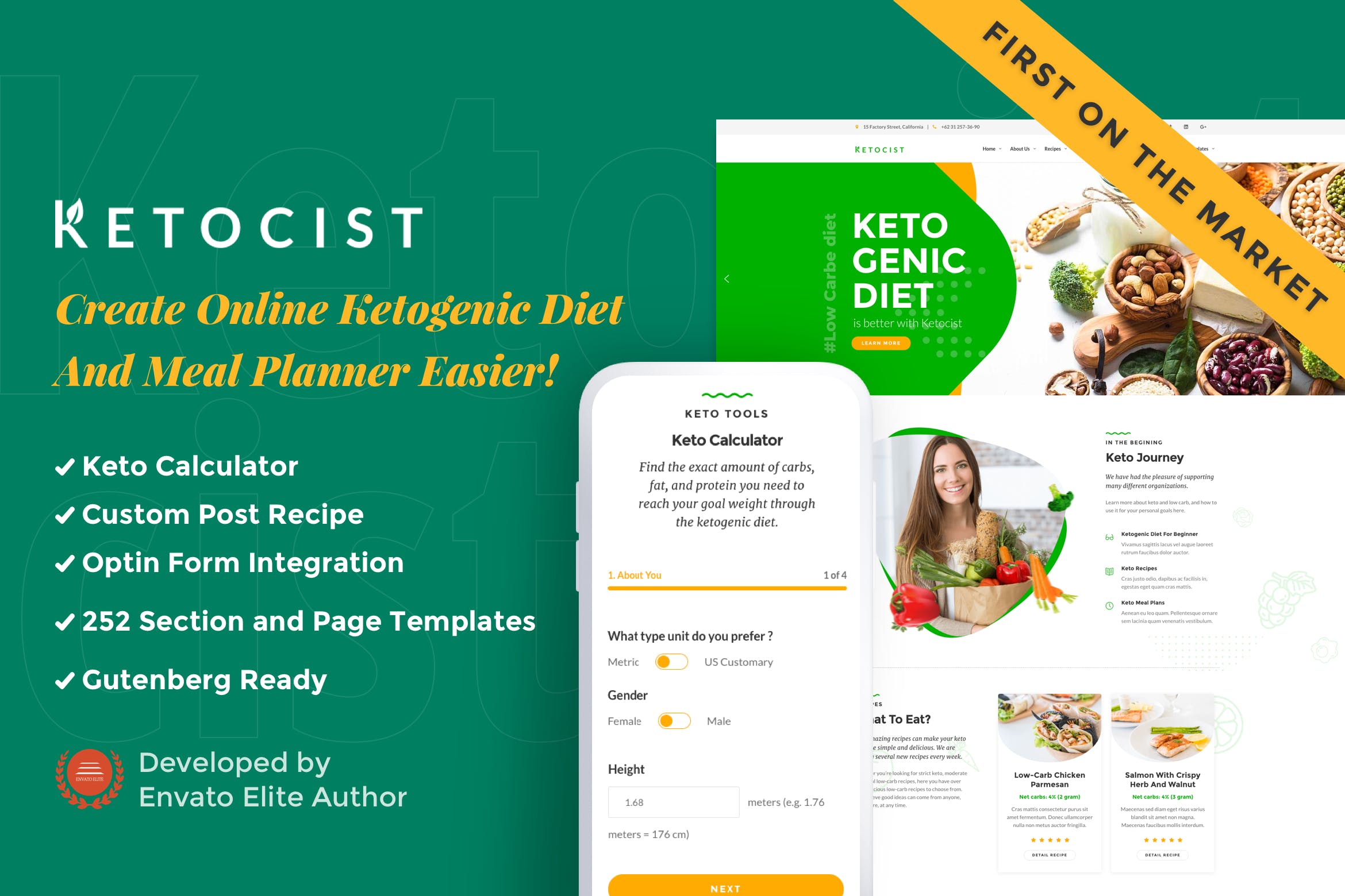 Ketocist – Keto Diet WordPress Theme Ketocist-Keto 健康饮食 WordPress主题