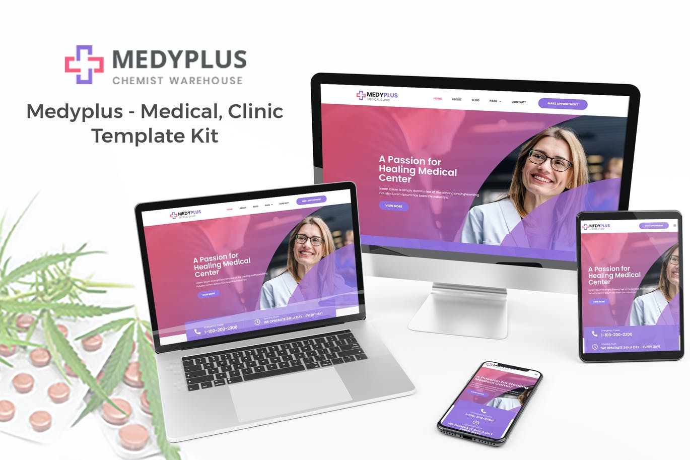 私人诊所/医院WP网站主题Elementor模板 Medyplus