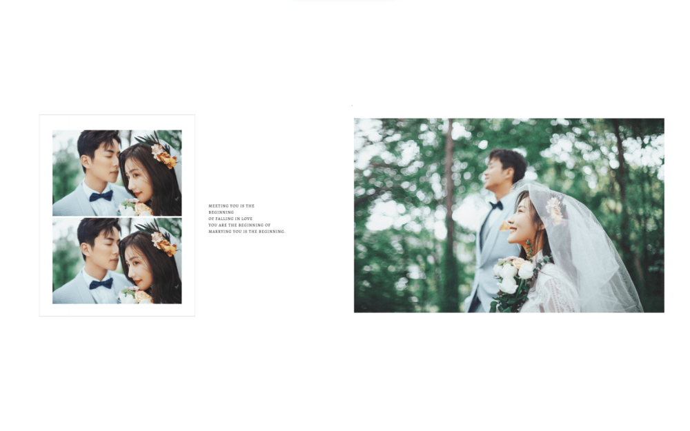 简洁婚礼相册模板横版psd-8875