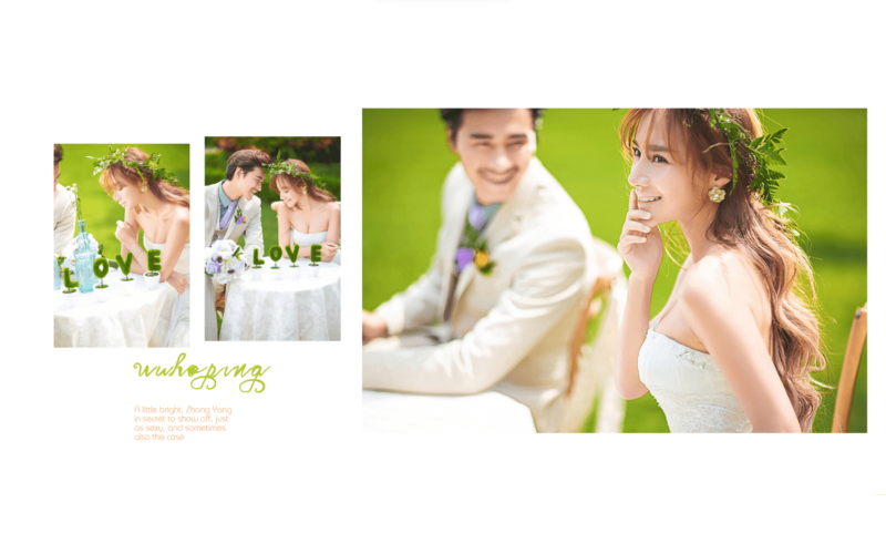 简洁婚礼相册模板方版psd-9374