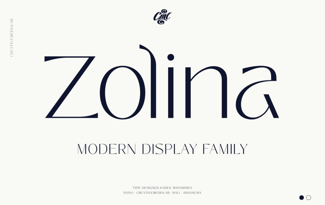 时尚高端Zolina-现代英文字体