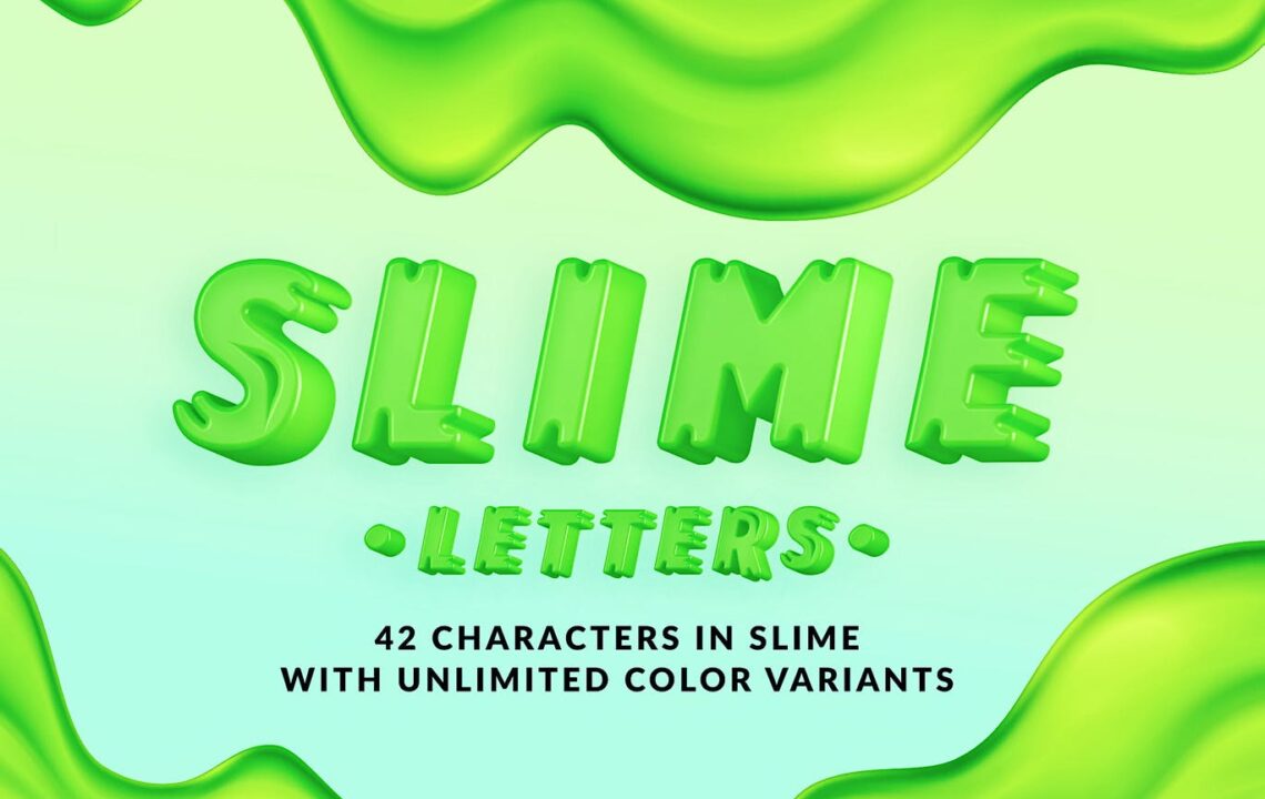史莱姆字母-3D字母和数字
