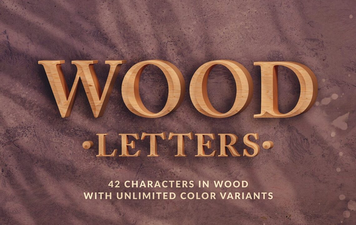 木制字母-3D字母和数字