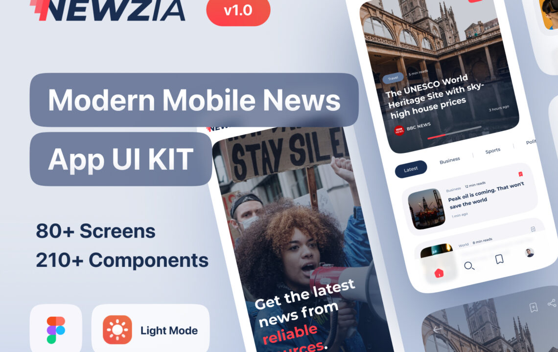 现代移动新闻App应用UI套件