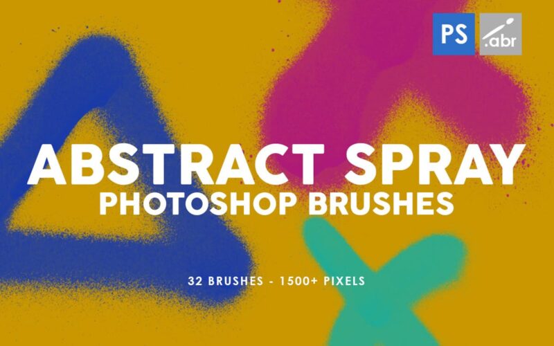 32种风格抽象喷雾Photoshop印章笔刷