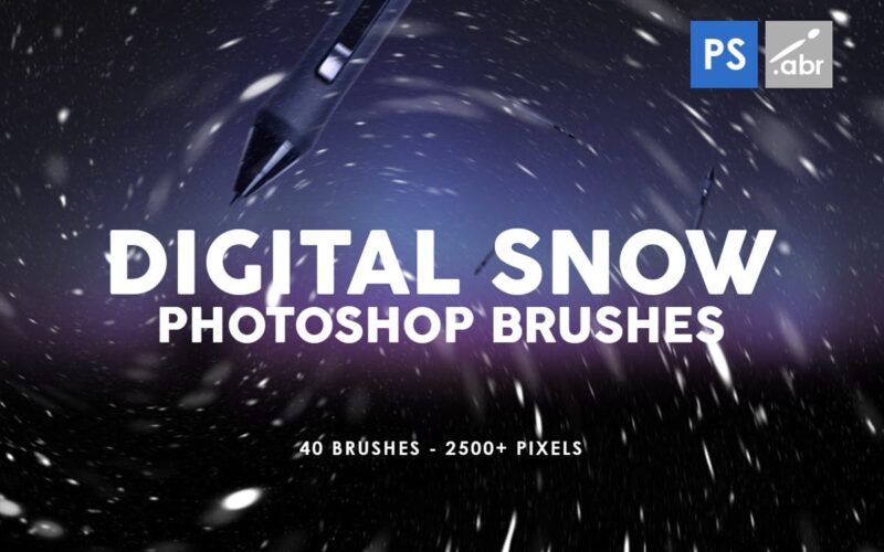 雪景数码照片装饰Photoshop笔刷