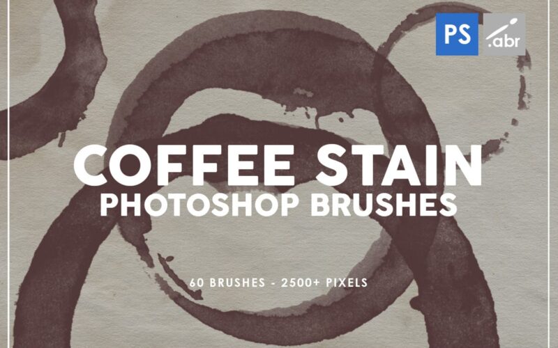 咖啡色斑Photoshop印章笔刷