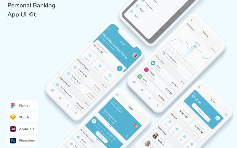 个人银行 App UI Kit